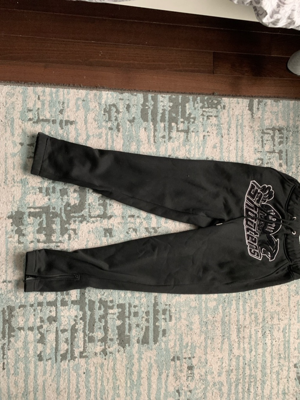 Black Graphic Logo Jogger Sweatpants
